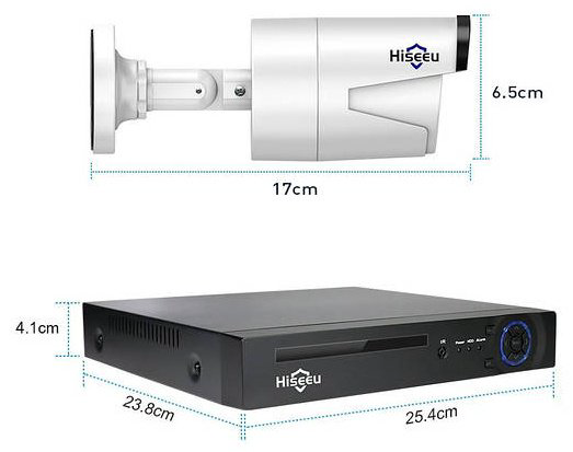 Hiseeu комплект видеонаблюдения POEKIT-4HB615, 5 расширение 3840x2160 купить,NaN