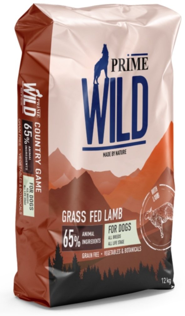 Корм Prime Wild Grass Fed Lamb для щенков и собак всех пород с ягненком 12 кг