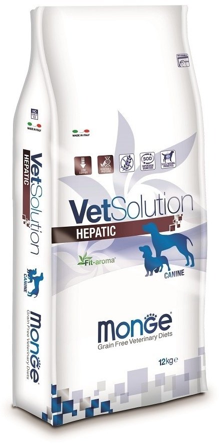 Корм Monge VetSolution Hepatic при заболеваниях печени 12 кг