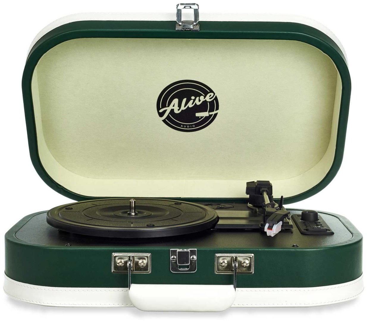 Виниловый проигрыватель ALIVE AUDIO VINTAGE Cades Gin зеленый