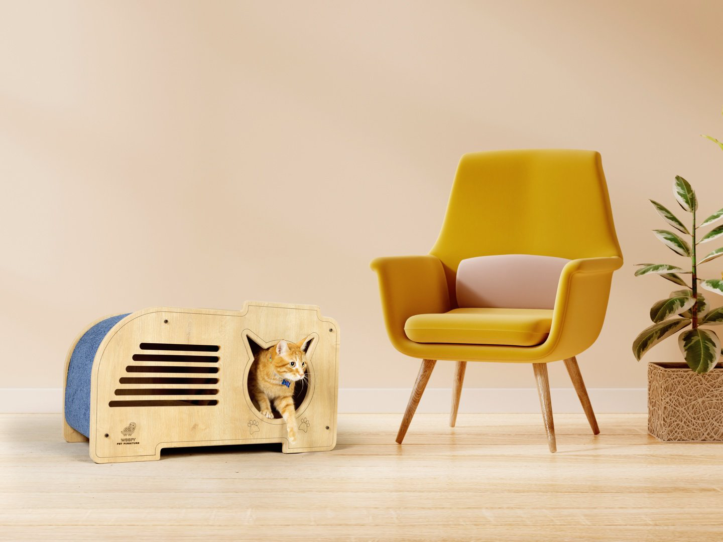 Домик WOOFY Catsy 1A 79 см x 36 см купить,NaN