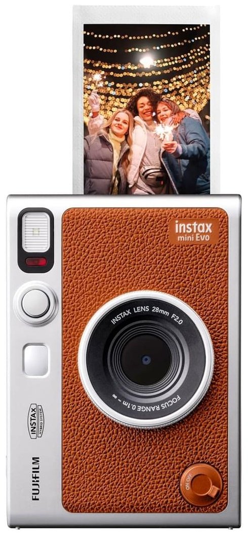 Фотокамера моментальной печати Fujifilm Instax Mini Evo коричневый купить,0