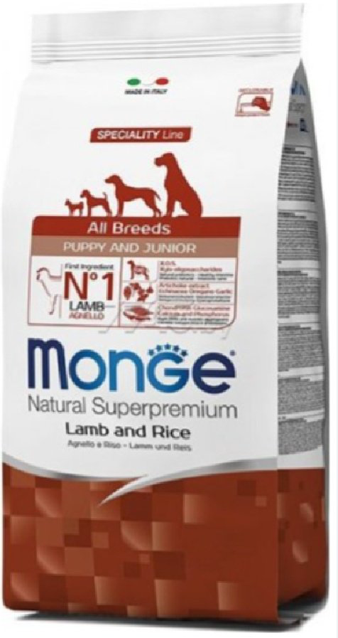 Корм Monge DOG BREEDER P&amp;J LAMB &amp; RICE для щенков и юниоров баранина с рисом 15 кг купить,NaN