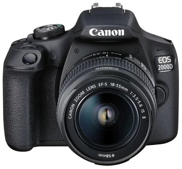 Фотокамера Canon EOS 2000D Kit EF-S 18-55 IS II черный