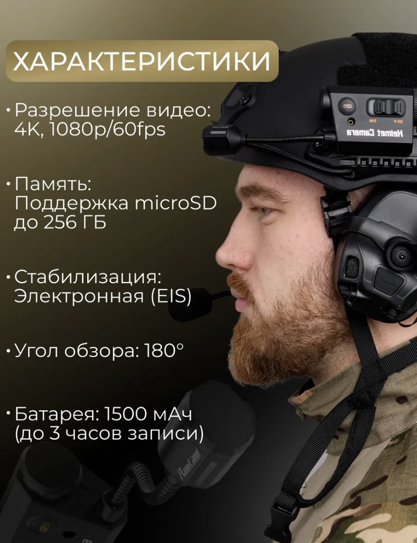 Экшн-камера RunCam Helmet camera купить,NaN