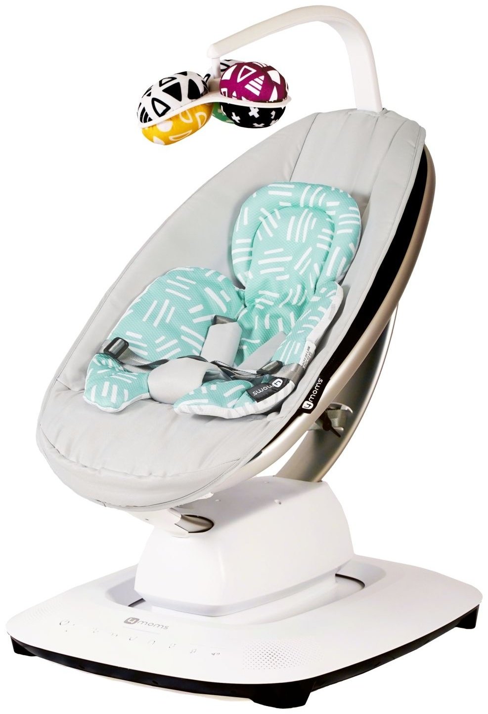 Качеля 4Moms MamaRoo5 бирюзовый, серый купить,0