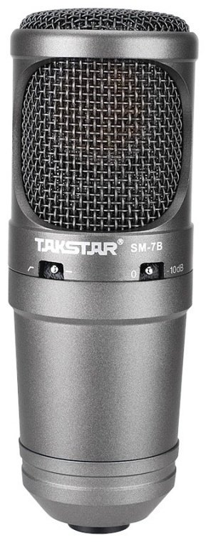 Микрофон Takstar SM-7B серебристый - ForteMarket Микрофон Takstar SM-7B серебристый купить,0