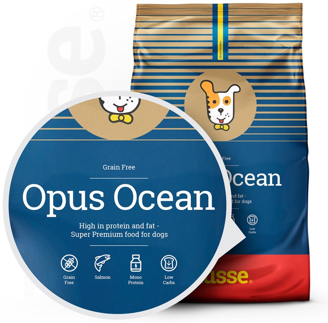 Корм Husse Opus Ocean 12 кг холистик, рыба купить,0