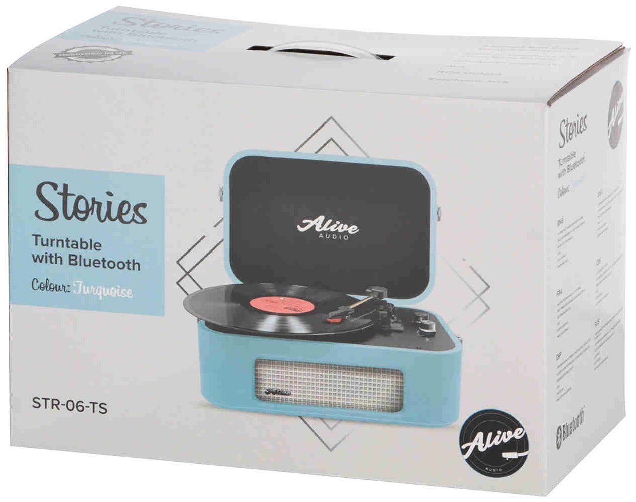 Виниловый проигрыватель ALIVE AUDIO STORIES Turquoise - ForteMarket Виниловый проигрыватель ALIVE AUDIO STORIES Turquoise купить,0