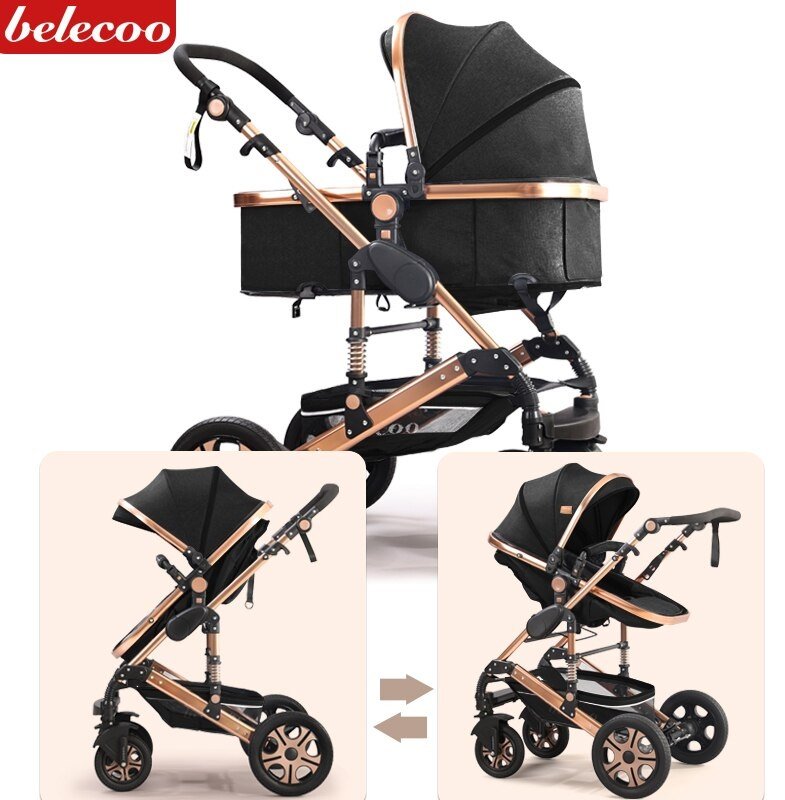 Коляска универсальная 3 в 1 Belecoo Q3, черный - ForteMarket Коляска универсальная 3 в 1 Belecoo Q3, черный купить,0