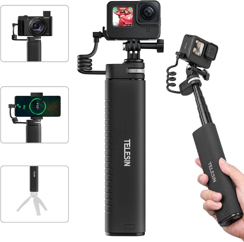 Зарядное устройство Telesin Charging Selfie Stick 10000mAh - ForteMarket Зарядное устройство Telesin Charging Selfie Stick 10000mAh купить,0