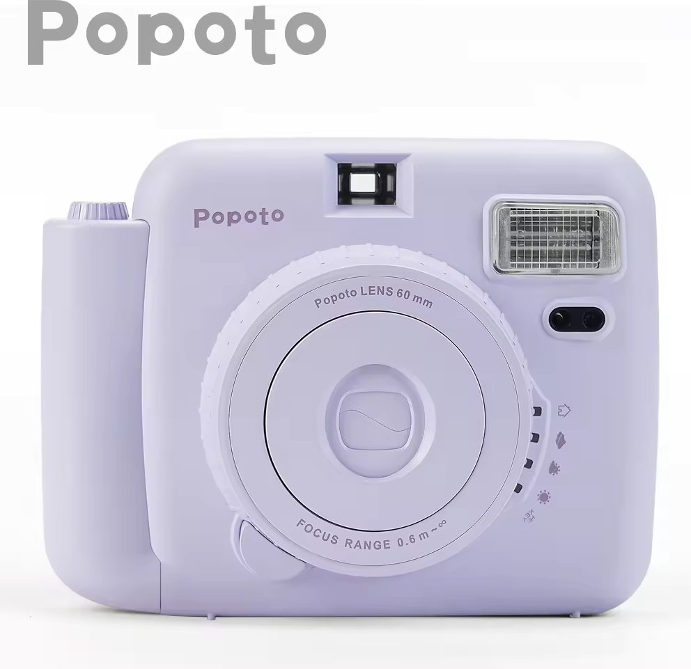 Фотокамера моментальной печати Popoto Instant Camera 60 мм фиолетовый