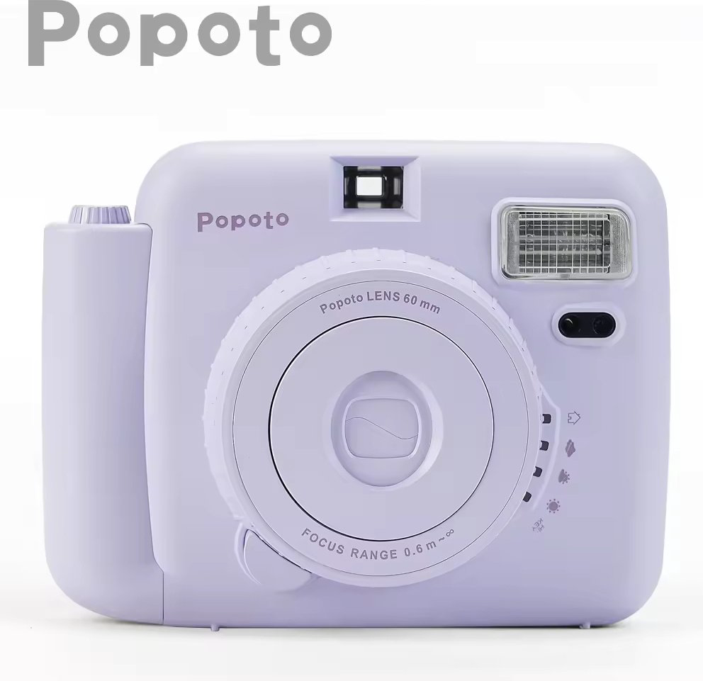 Фотокамера моментальной печати Popoto Instant Camera 60 мм фиолетовый купить,NaN