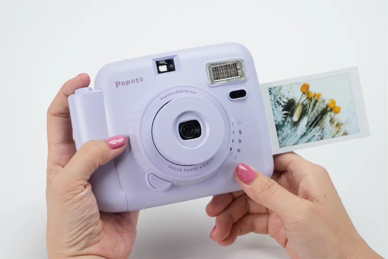 Фотокамера моментальной печати Popoto Instant Camera 60 мм фиолетовый купить,0