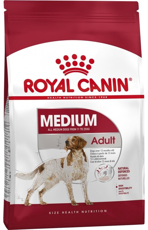 Корм Royal Canin Medium Adult для взрослых средних пород 15 кг купить,NaN