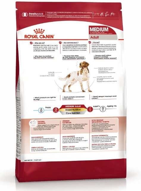 Корм Royal Canin Medium Adult для взрослых средних пород 15 кг - ForteMarket Корм Royal Canin Medium Adult для взрослых средних пород 15 кг купить,0