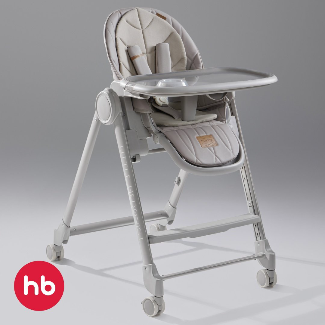 Стульчик-шезлонг Happy baby Berny Lux grey new серый купить,NaN
