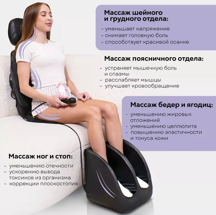 Массажное кресло SpaceT ST5447 до 120 кг 3 программ купить,NaN