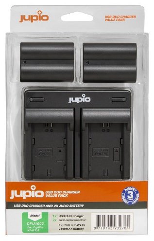 Аккумулятор Jupio Fuji X-T4: 2x Battery NP-W235 + USB Dual Charger купить,NaN