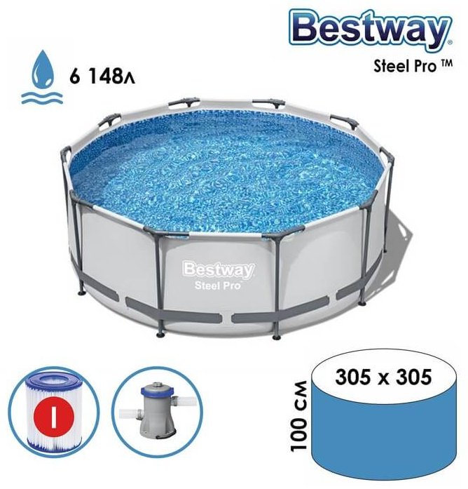 Бассейн каркасный Bestway 5618N, 305x100 см