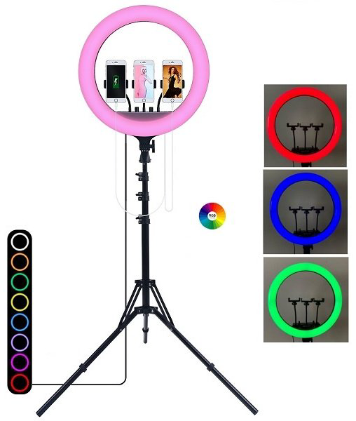 Кольцевая лампа Light Ring ZBR-18 RGB черный купить,NaN