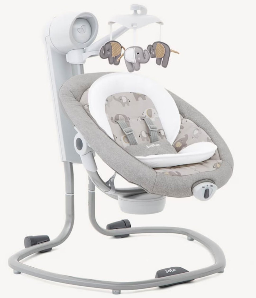 Шезлонг Joie Serina Elephant Duo до 9 кг серый