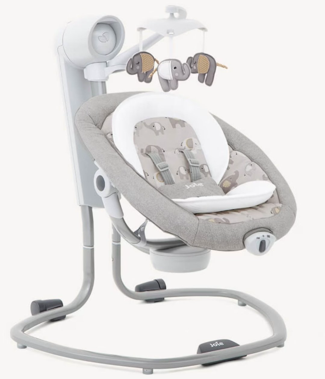 Шезлонг Joie Serina Elephant Duo до 9 кг серый