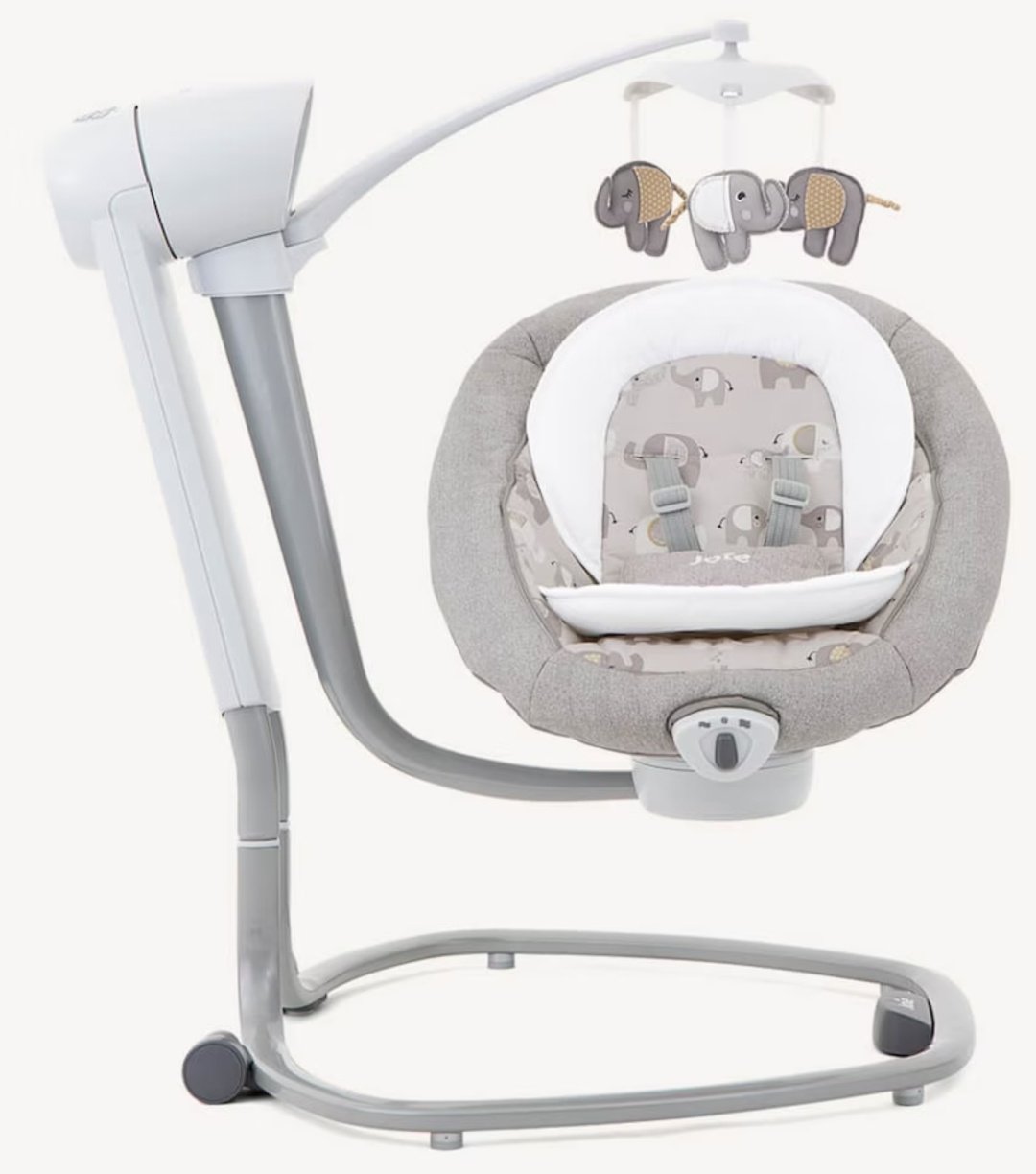 Шезлонг Joie Serina Elephant Duo до 9 кг серый купить,0