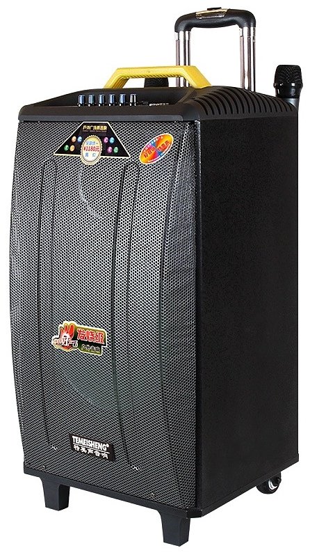 Портативная колонка TEMEISHENG QX1214 черный, желтый