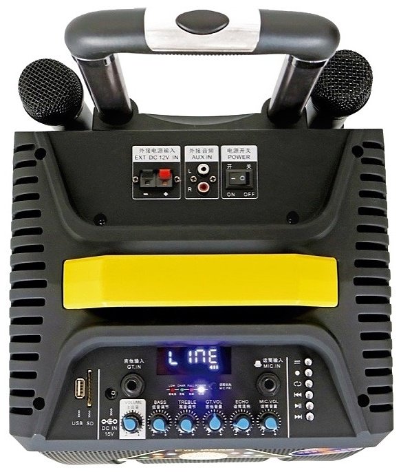 Портативная колонка TEMEISHENG QX1214 черный, желтый купить,0