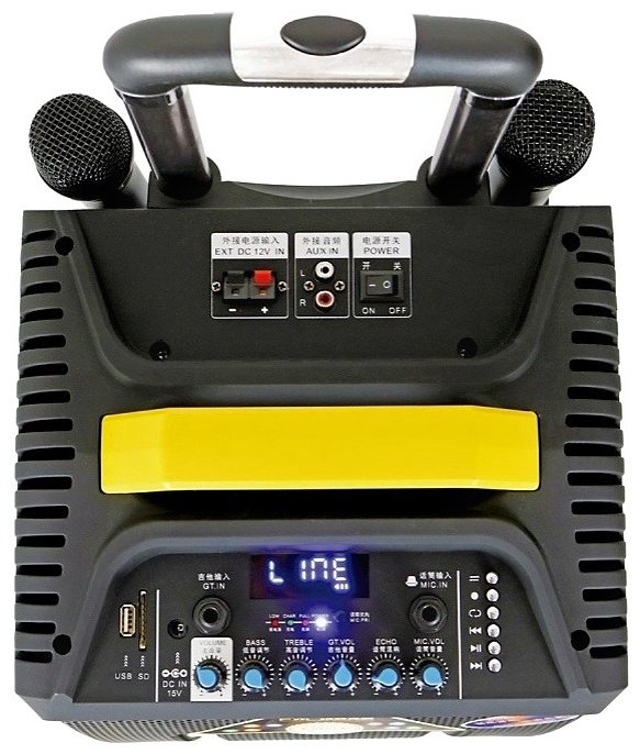 Портативная колонка TEMEISHENG QX1214 черный, желтый купить,NaN