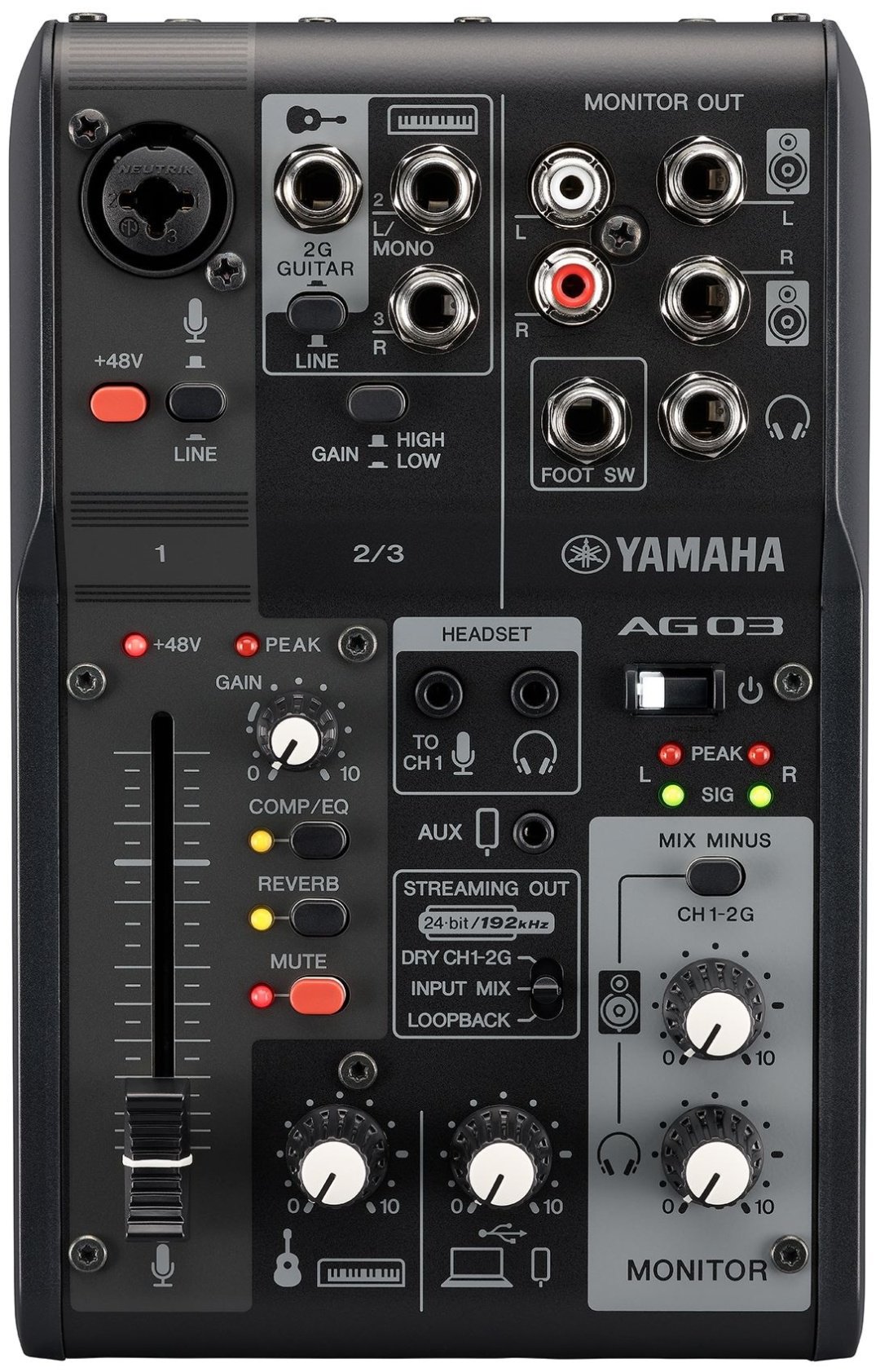 Микшерный пульт Yamaha AG03MK2 B - ForteMarket Микшерный пульт Yamaha AG03MK2 B купить,0