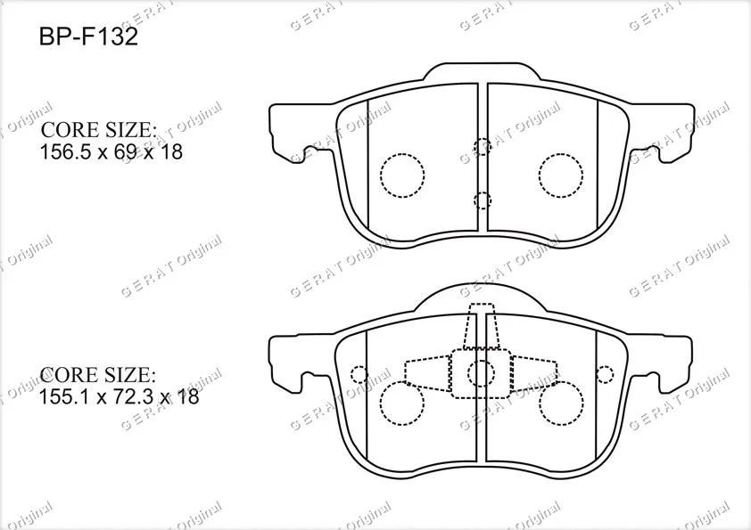 Колодки передние Gerat BP-F132 купить,9472