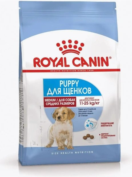 Корм Royal Canin Medium Puppy для щенков средних пород 15 кг купить,NaN