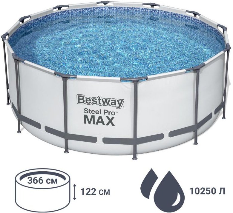 Бассейн каркасный Bestway Steel Pro Max, 366x122 см купить,0