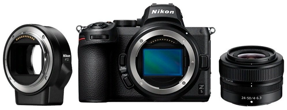 Фотокамера Nikon Z5 24-50 f/4-6.3 + FTZ Adapter черный купить,NaN
