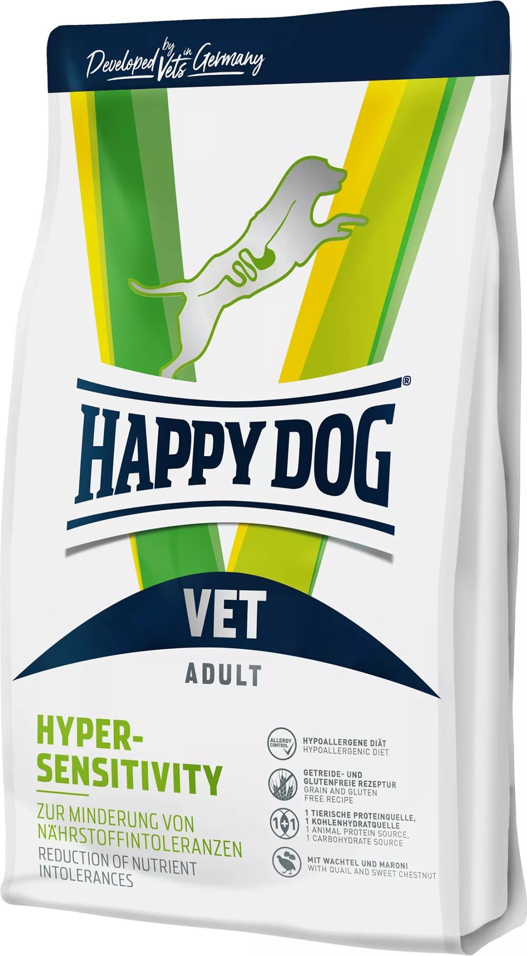 Корм HAPPY DOG VET Hypersensitivity при пищевой непереносимости и аллергии 12 кг купить,NaN