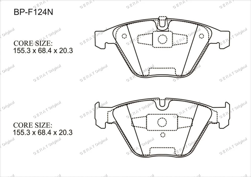 Колодки передние Gerat BP-F124N купить,8640