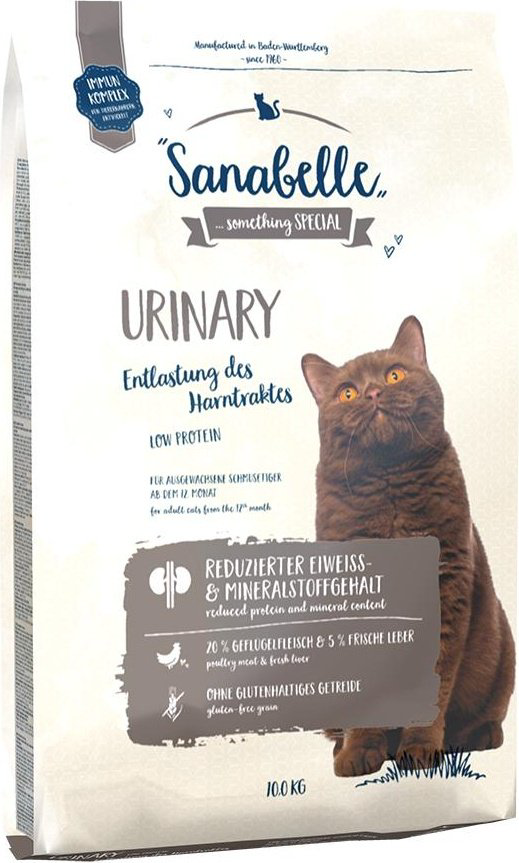 Корм Sanabelle Urinary для кошек с проблемами мочевыделительной системы домашняя птица 10 кг купить,NaN