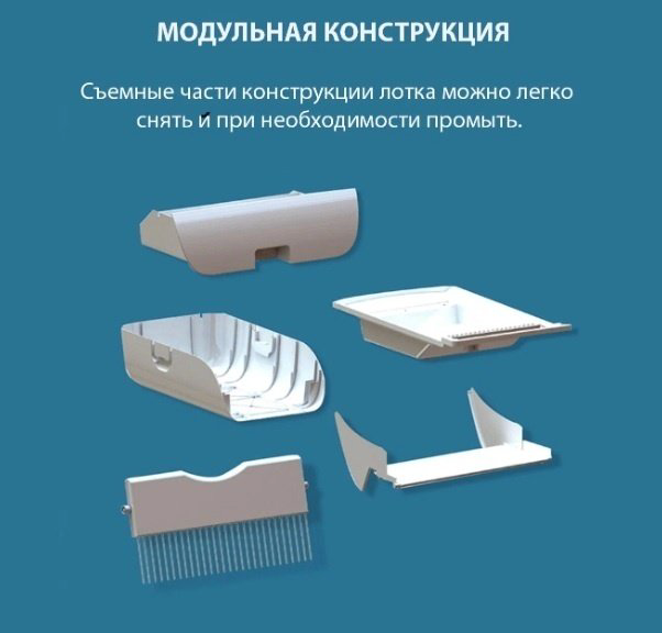 Littepets туалет-лоток автоматический серый купить,NaN