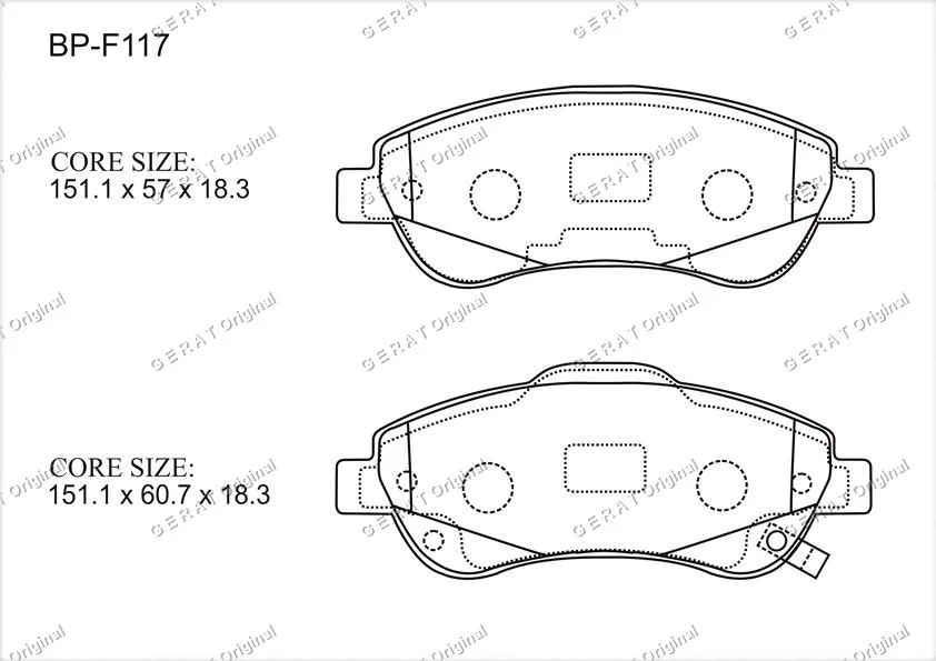 Колодки передние Gerat BP-F117P
