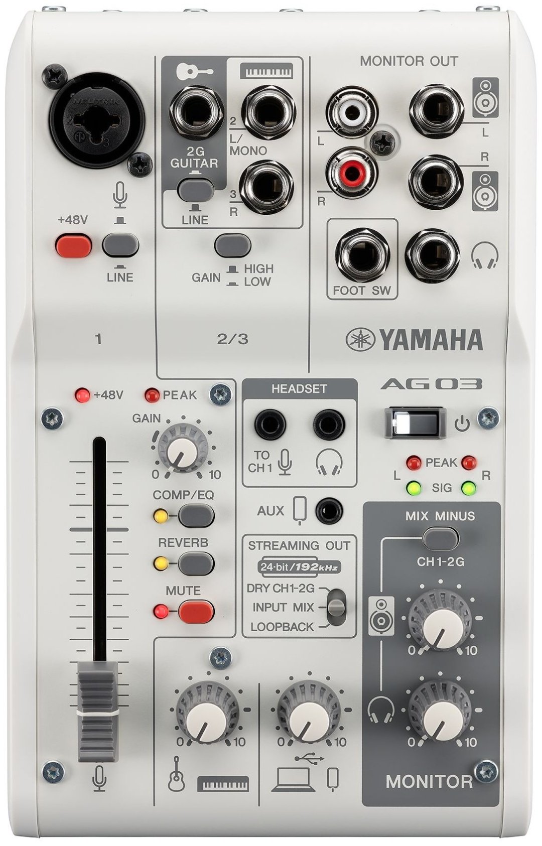 Микшерный пульт Yamaha AG03MK2 W - ForteMarket Микшерный пульт Yamaha AG03MK2 W купить,0