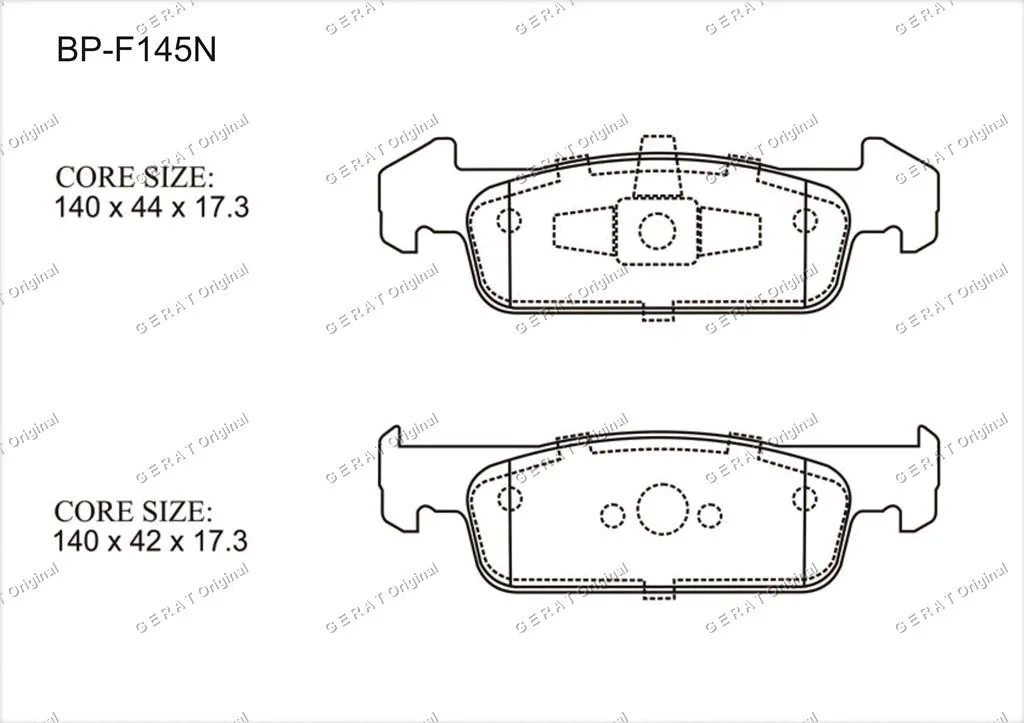 Колодки передние Gerat BP-F145N купить,4849