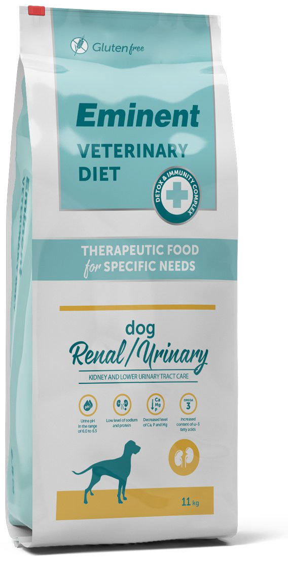 Корм Eminent Vet Diet Dog Renal/Urinary при заболеваниях почек и мочевыводящих путей 11 кг купить,NaN