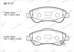 Колодки передние Gerat BP-F117P