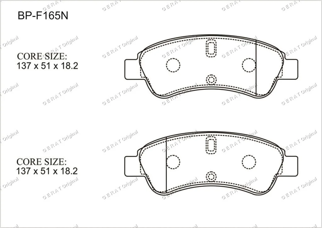 Колодки передние Gerat BP-F165N купить,6263