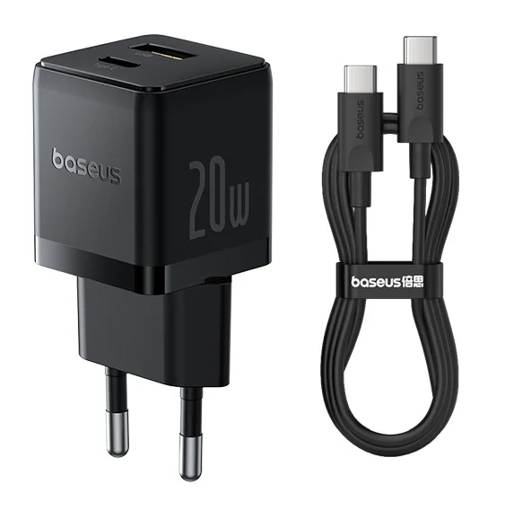 Адаптер питания Baseus Palm C+U 20W P10111608113-01 Black 
