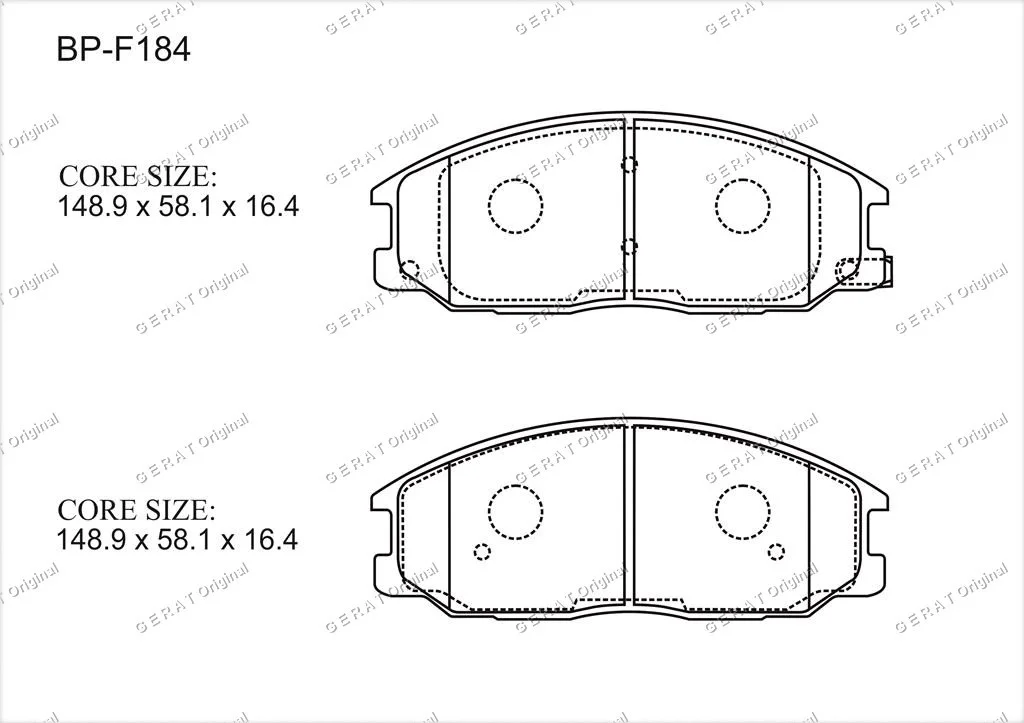 Колодки передние Gerat BP-F184N купить,7855