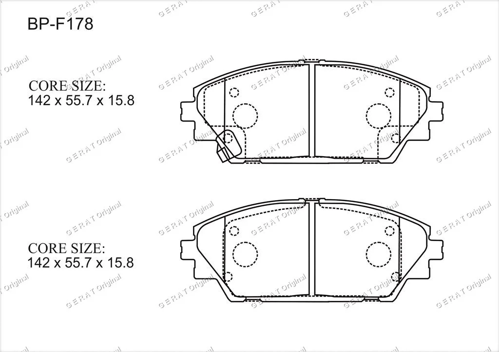 Колодки передние Gerat BP-F178N купить,6182
