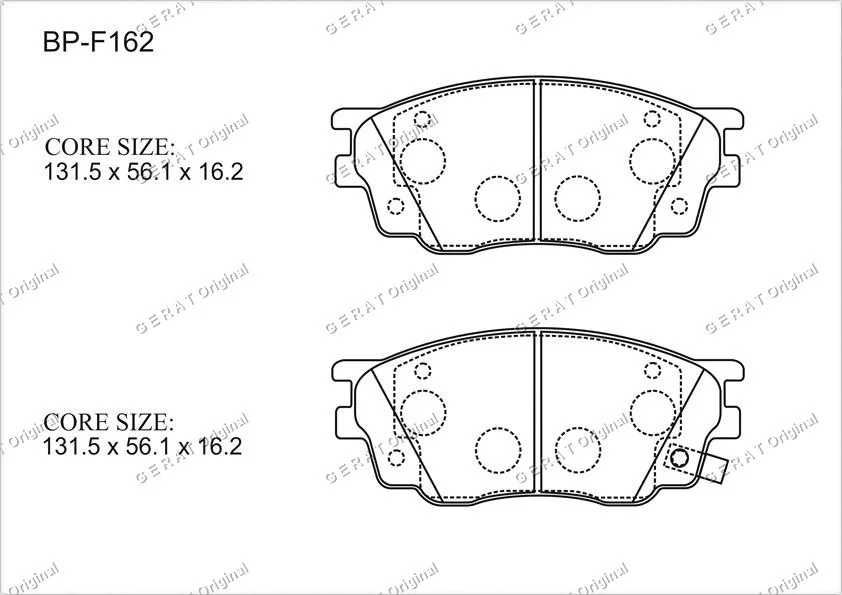 Колодки передние Gerat BP-F162 купить,8982
